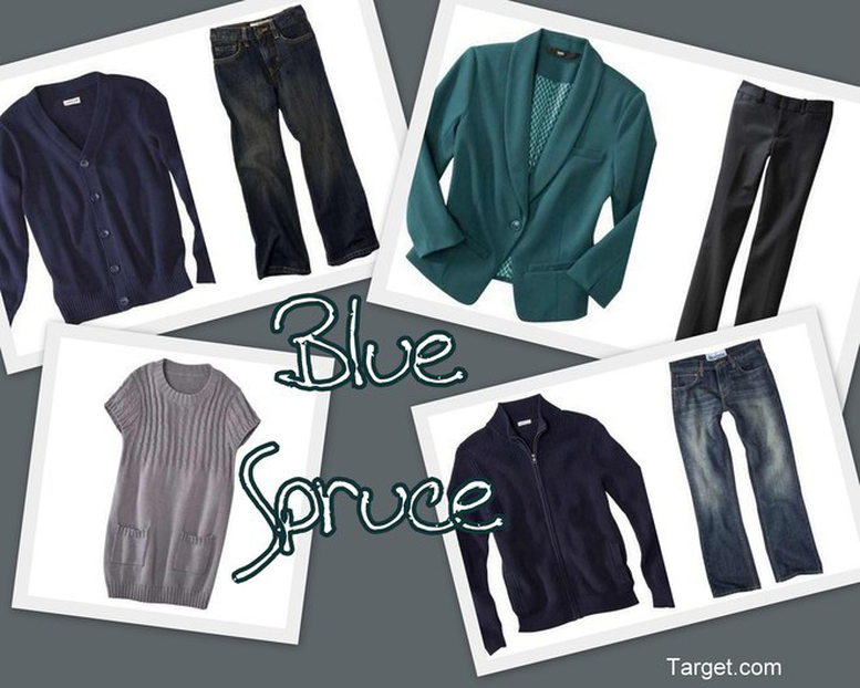 what to wear for holiday photo blue spruce